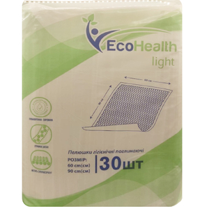 Пеленки гигиенические впитывающие Ecohealth (Экохел) Light (Лайт) размер 60см x 90см 30 шт